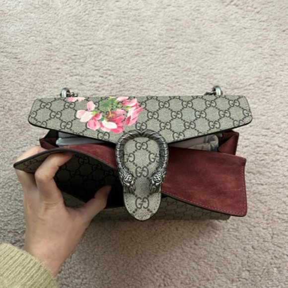 Gucci Dionysus GG Supreme Bloom Floral Medium Shoulder Chain Bag New Authentic - Picture 10 of 10